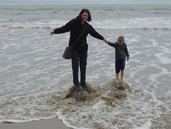 Und schon sind sie nass, die Schuhe ...