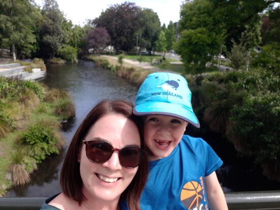 Am River Avon in Christchurch - "es könnte auch regnen" unser geflügelter Spruch des ganzen Urlaubs 