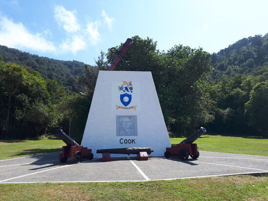 Kapitän Cooks Landung hier 1770