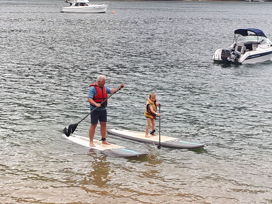 StandUp Paddeln, die Fotografin ist für die Fotos extra früher an Land gegangen 