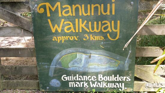 Start des Mananui Walkway entlang des Whanganui River.