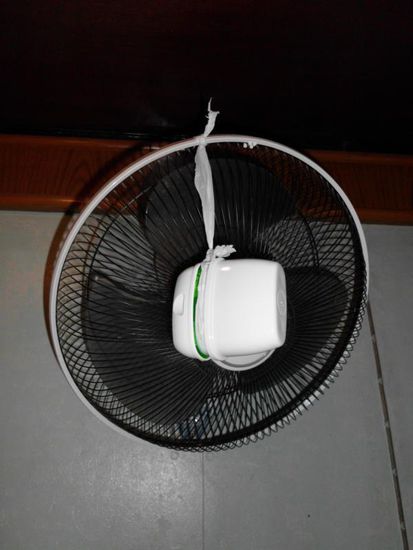 Zu guter Letzt die Zimmerbilder: Der Duft-Ventilator