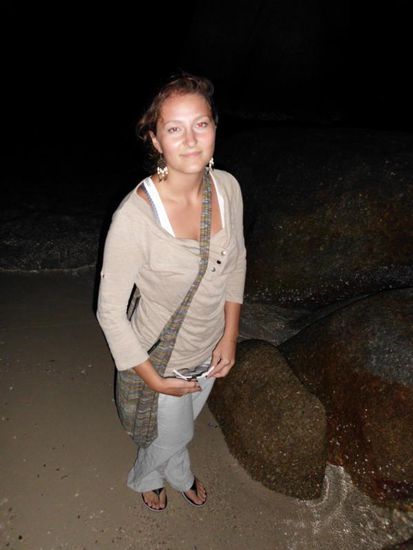 Am ersten Abend beim Strandspaziergang...