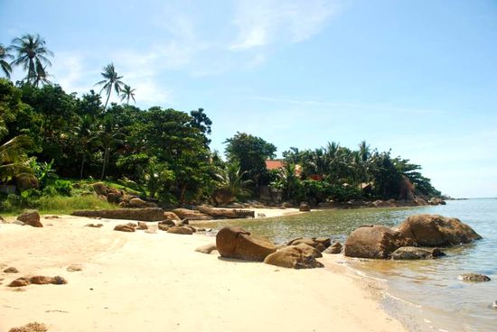 Privatstrand von der anderen Seite.