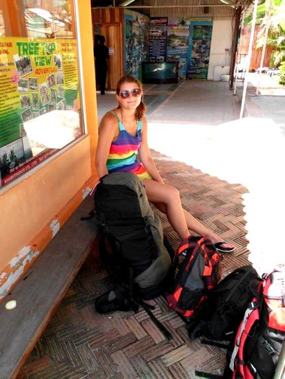 Warten auf die Fähre.