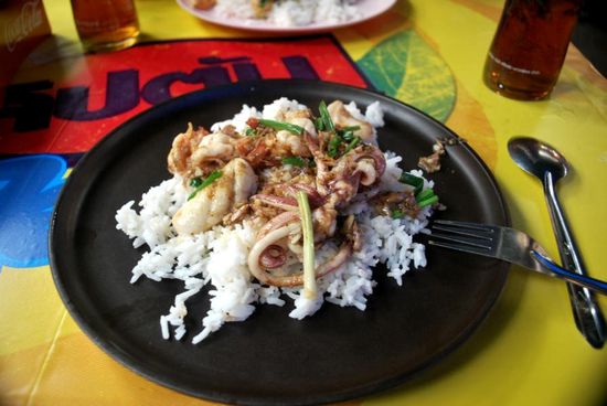 Seafood with steamed Rice - super lecker!!!