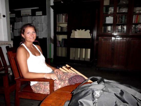 Kurze Pause im Museum.