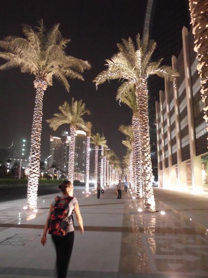 Auf dem Weg zur Metro...