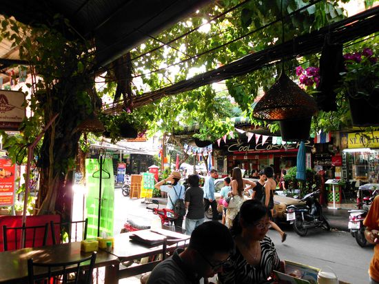 In einer Nebenstraße der Khao San Road.