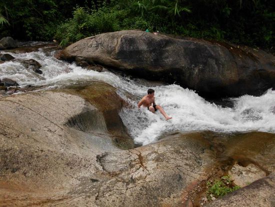 Natürliche Wasserrutsche...