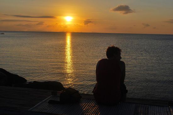 und den Sonnenuntergang genossen 