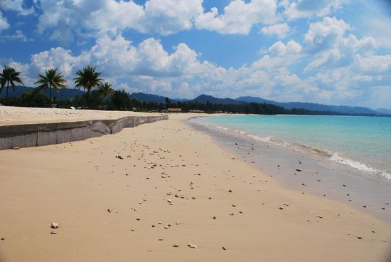 Wellenbrecher des Resorts