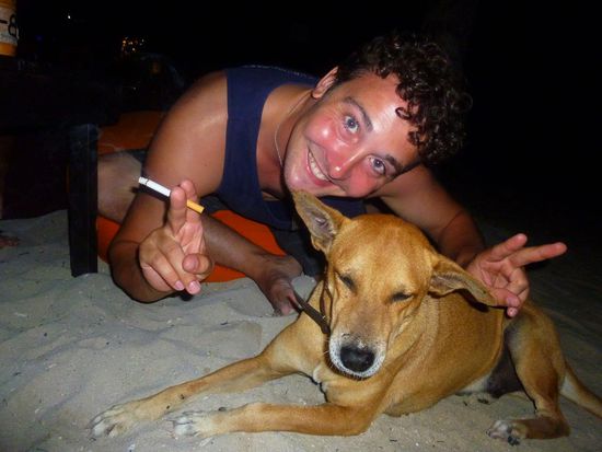 Einer der vielen Strandhunde