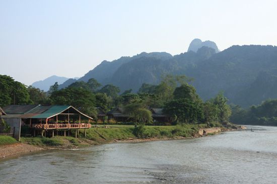 Kartslandschaft am Nam Xong