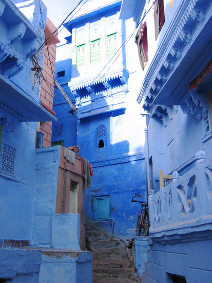 Jodhpurs blaue Häuser sollen die Stadt vor der Wüste schützen.