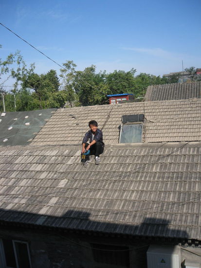 So kann es schon einmal geschehen, dass man aus seinem Fenster schaut und auf dem Dach gegenüber jemand sitzt.