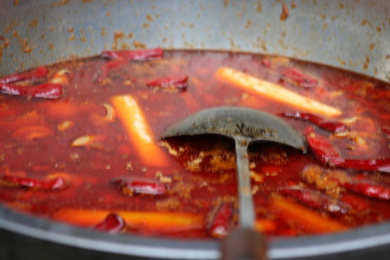 Sichuan ist berühmt fuer scharfes Essen...