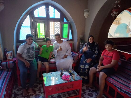 Mein Sohn mit der Familie