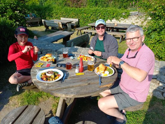 Die anderen drei Herren Kayakfahrer