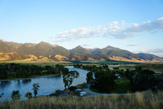 Blick über unseren Campground in der Abendsonne