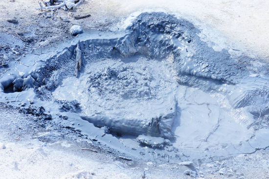 ein brodelnder Mudpot (stank extrem nach Schwefel)