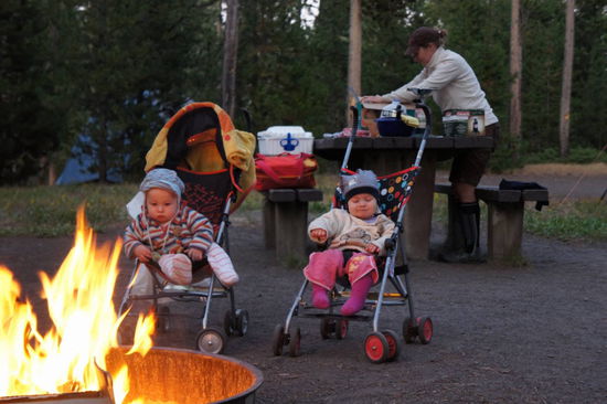 ......um nach dem waschen am Feuer zu chillen