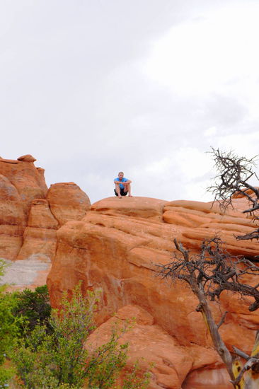 chillen auf einem der vielen Felsen im Campground