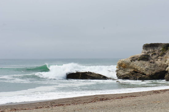und gleich ganz ordentlich Brandung