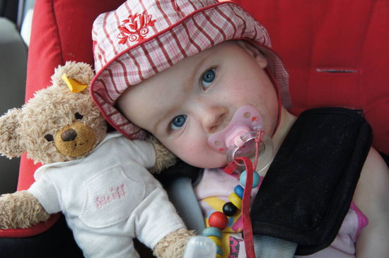 immer mit Teddy unterwegs