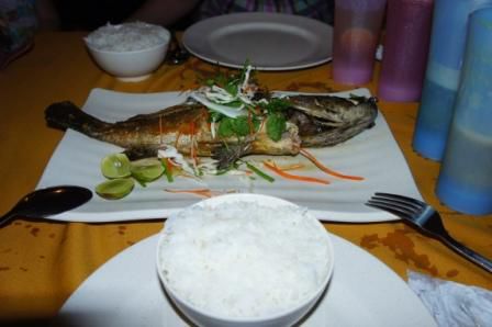 lecker Fisch mit Reis