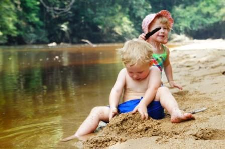 am Badestrand