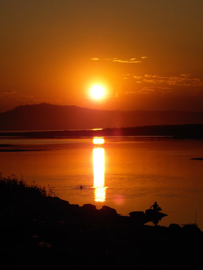 Sonnenuntergang über dem Ayeyawady