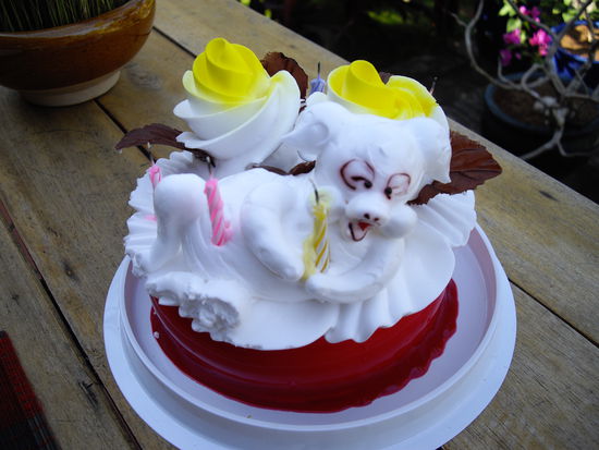 Schweinchen Dick auf der Torte  soll wohl Glück bringen.