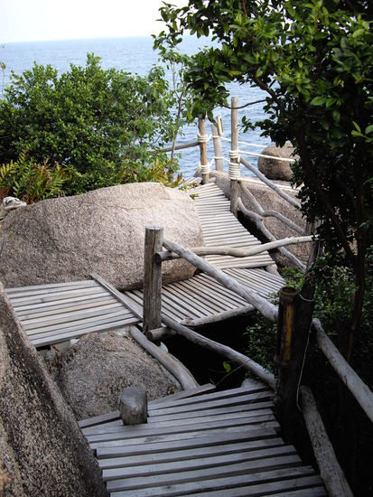 der Abstieg zum Meer - man fühlt sich wie Robinson Crusoe