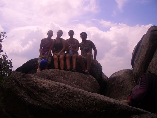 Katrin, Verena, Jana und Daniel - endlich oben angekommen