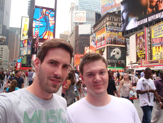 Mitten auf dem Time Square