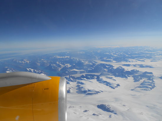 Adios Deutschland! - Aussicht ueber Groenland