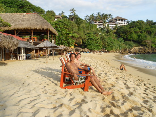 "Feierabendserveca" mit Jean Michel am Strand 