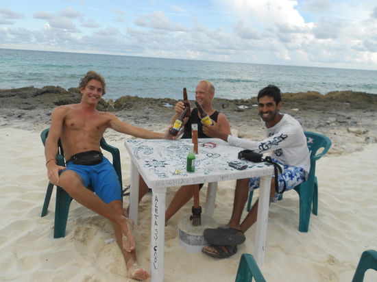 Bierpause nach halber Strecke 