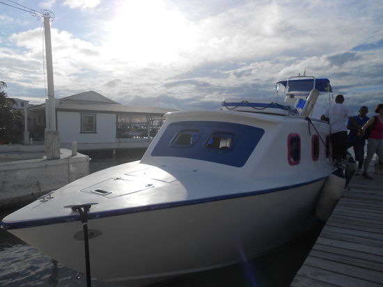 Das Speedboot brachte mich von Mexiko nach Belize...