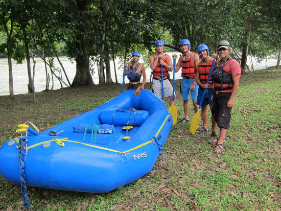 Das Paddelteam: Niall, Justin, ich, Edgar und Roberto...