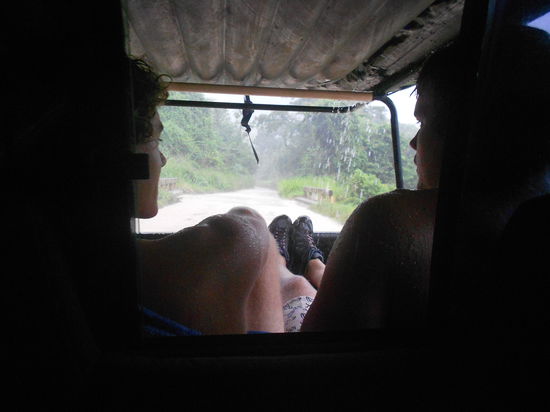 Der Rueckweg im stroemenden Regen!