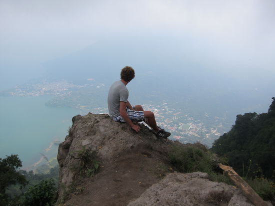 Oben angekommen war dann die Aussicht nicht ganz so toll...