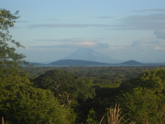 Manchmal war sogar der Vulkan Conception auf der Insel Ometepe zu sehen...