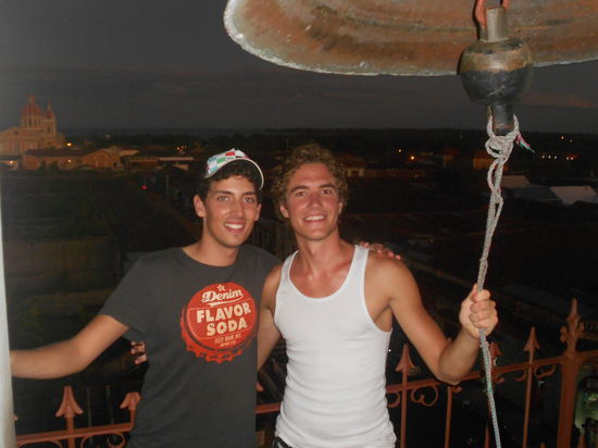 Lars und ich auf einer der Kirchen...