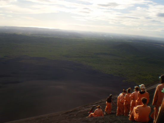 Und dann sollte es die extrem steile Piste hinunter gehen!