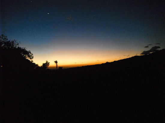 Die Sonne ging unter und die Wanderung wurde anstregender...