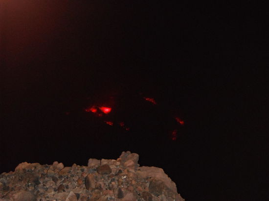 Dann die Belohung - das Brodeln der Lava!