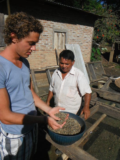 7. Nun muessen die Bohnen nur noch geroestet und gemahlen werden, bevor sie in der Tasse landen...