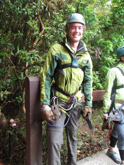 Ausgestattet mit Helm und Sicherungen gings los!